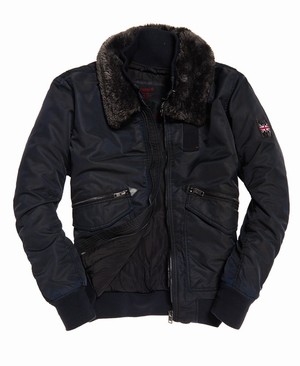 Superdry Winter Hercules Bomber Férfi Kabát Sötétkék | RQDOM2183